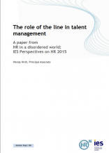 The role of the line in talent management: A paper from HR in a disordered world: IES Perspectives on HR 2015